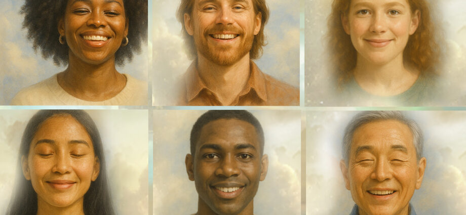 Ephesians 2:10 nlt, God's Masterpieces, heavenly background, diverse people